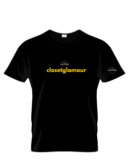 Black Cotton Printed Regular T-Shirt For Men & Women 2
