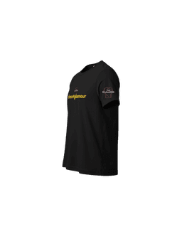 Black Cotton Printed Regular T-Shirt For Men & Women 3