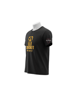 Black Cotton Printed Regular T-Shirt For Men & Women 3