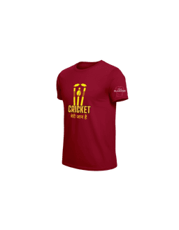 Maroon Cotton Printed Regular T-Shirt For Men & Women 3