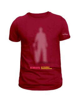 Maroon Cotton Printed Regular T-Shirt For Men & Women 2