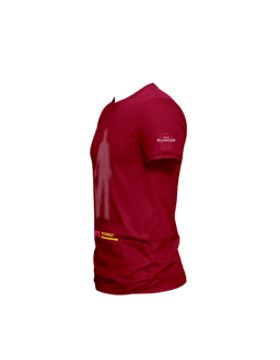 Maroon Cotton Printed Regular T-Shirt For Men & Women 3