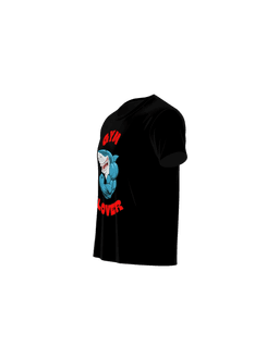 Black Cotton Printed Oversized T-Shirt For Men & Women 3