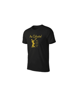 Black Cotton Printed Regular T-Shirt For Men & Women 3
