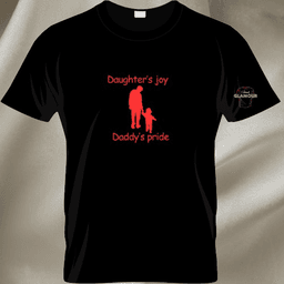 Black Cotton Printed Regular T-Shirt For Men & Women 1