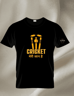 Black Cotton Printed Regular T-Shirt For Men & Women 1