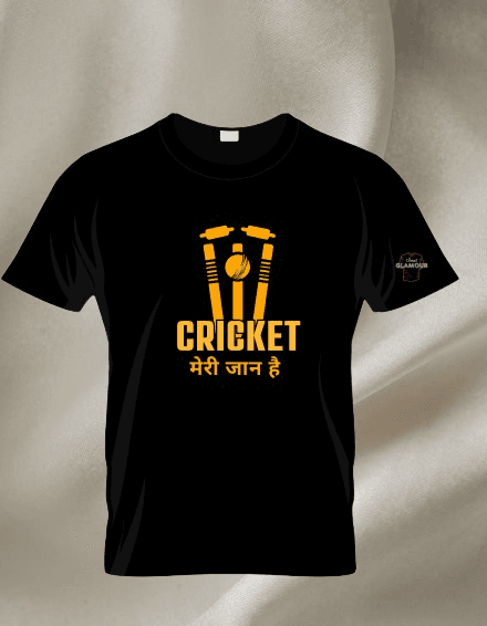 Black Cotton Printed Regular T-Shirt For Men & Women