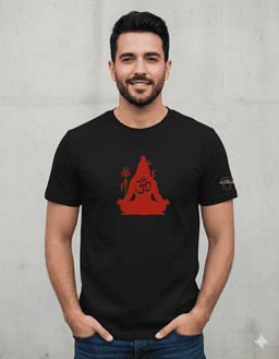 Black Cotton Printed Regular T-Shirt For Men & Women 1