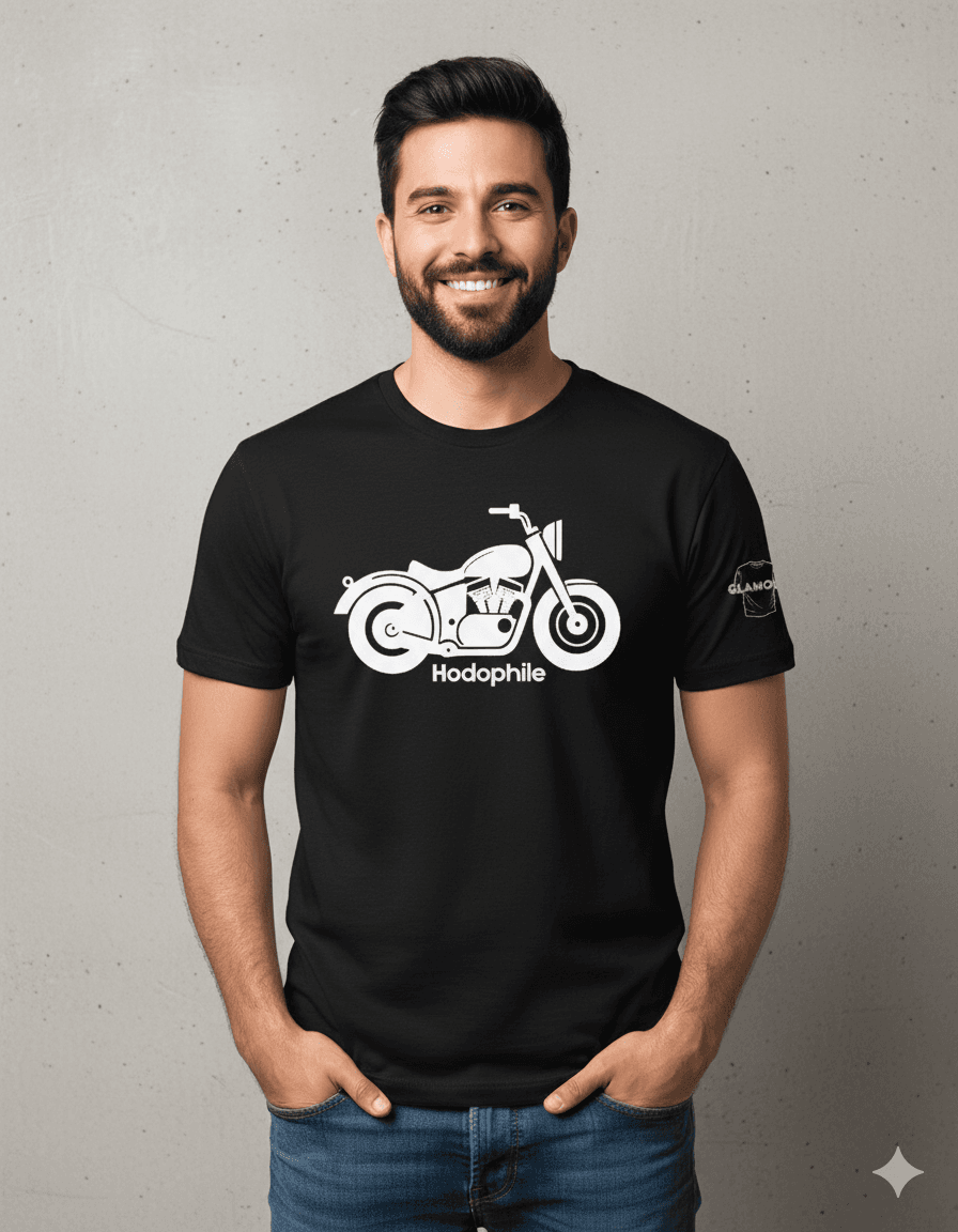 Black Cotton Printed Regular T-Shirt For Men & Women